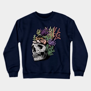 skull coral Crewneck Sweatshirt